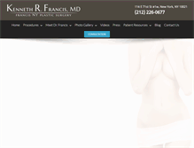 Tablet Screenshot of francisnyplasticsurgery.com